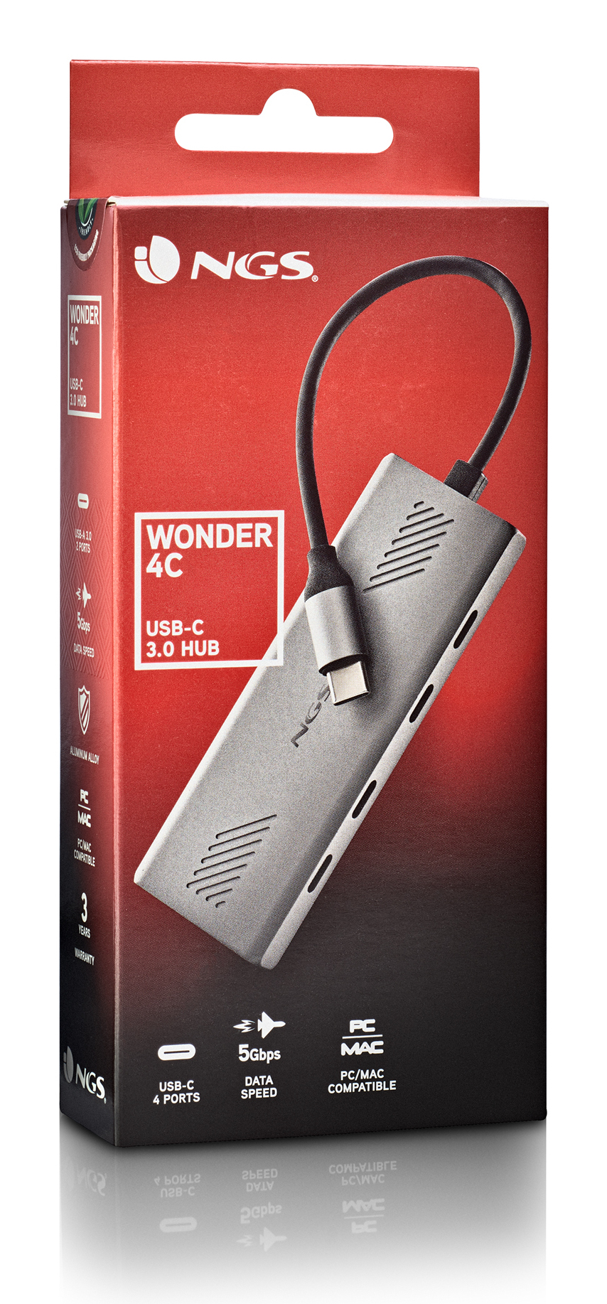 NGS WONDER4-C USB Type-C 5000 Mbit/s Silver – image 4