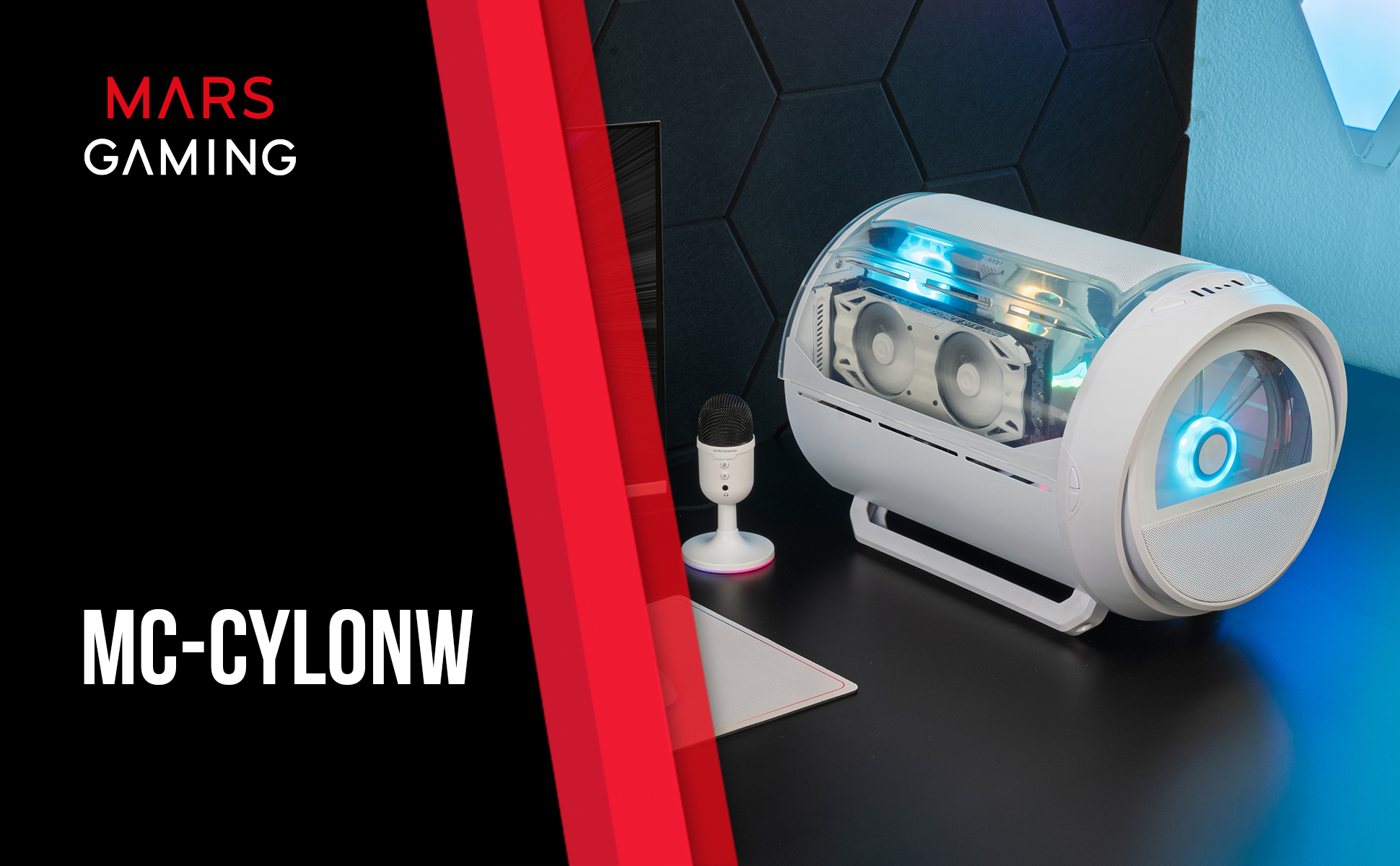 Mars Gaming MC-CYLONW Mini Tower White – image 7