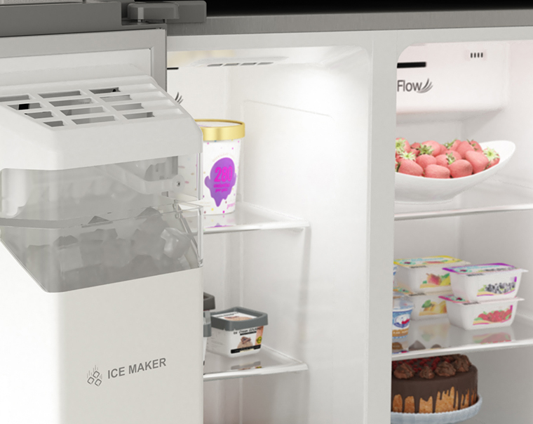 Hisense RS694N4BC1 side-by-side refrigerator Freestanding – image 9