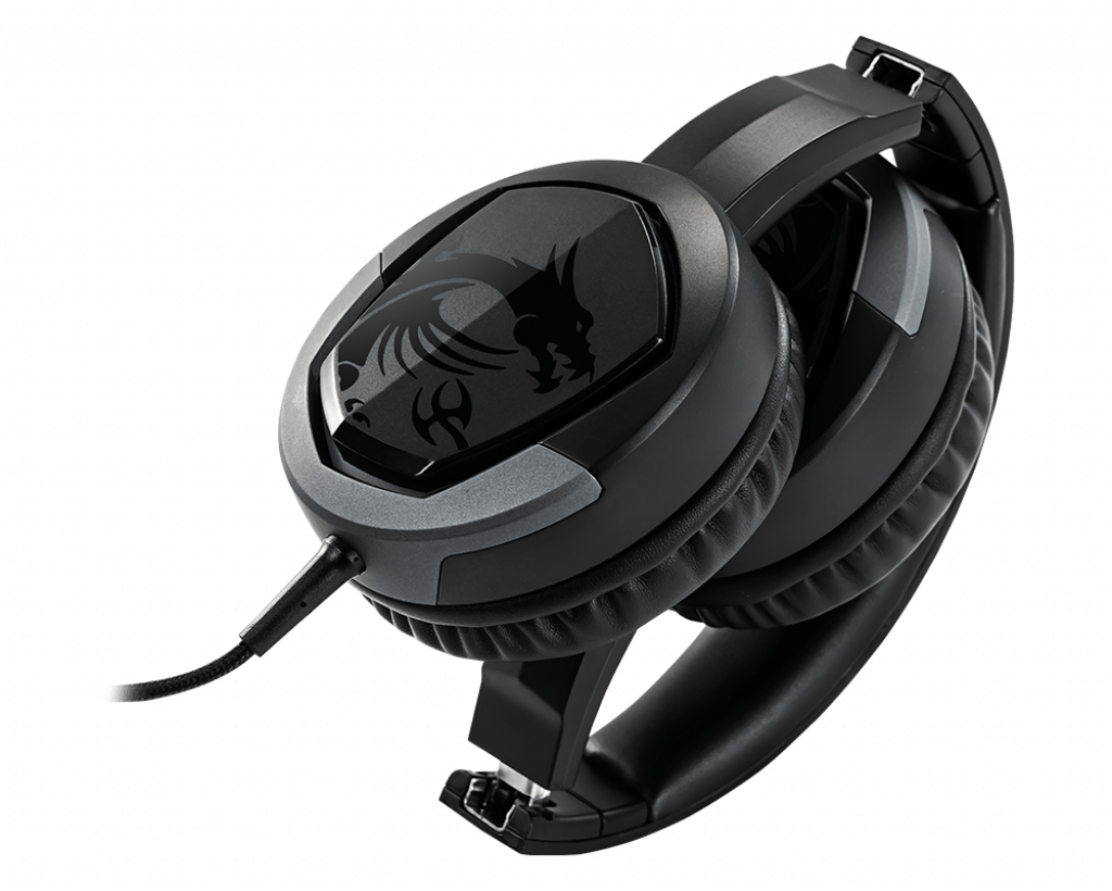 MSI IMMERSE GH30 V2 Gaming Headset 'Black with Iconic Dragon Logo, Wired Inline Audio with splitter accessory – image 4
