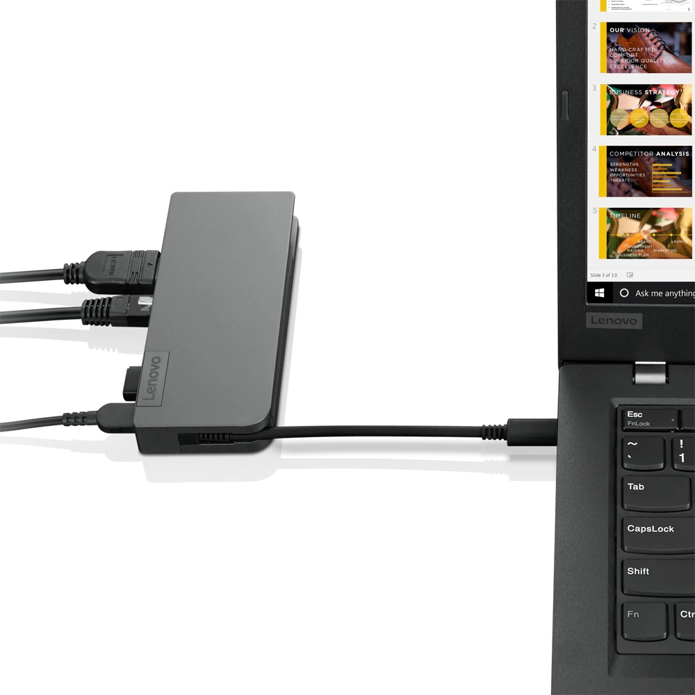 Lenovo 4X90S92381 laptop dock/port replicator Wired USB 3.2 Gen 1 (3.1 Gen 1) Type-C Grey – image 4