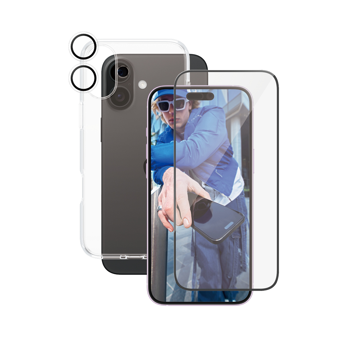 PanzerGlass ® | CARE by ® Flagship 3-in-1 Bundle iPhone 16 Plus Clear screen protector Apple 1 pc(s)