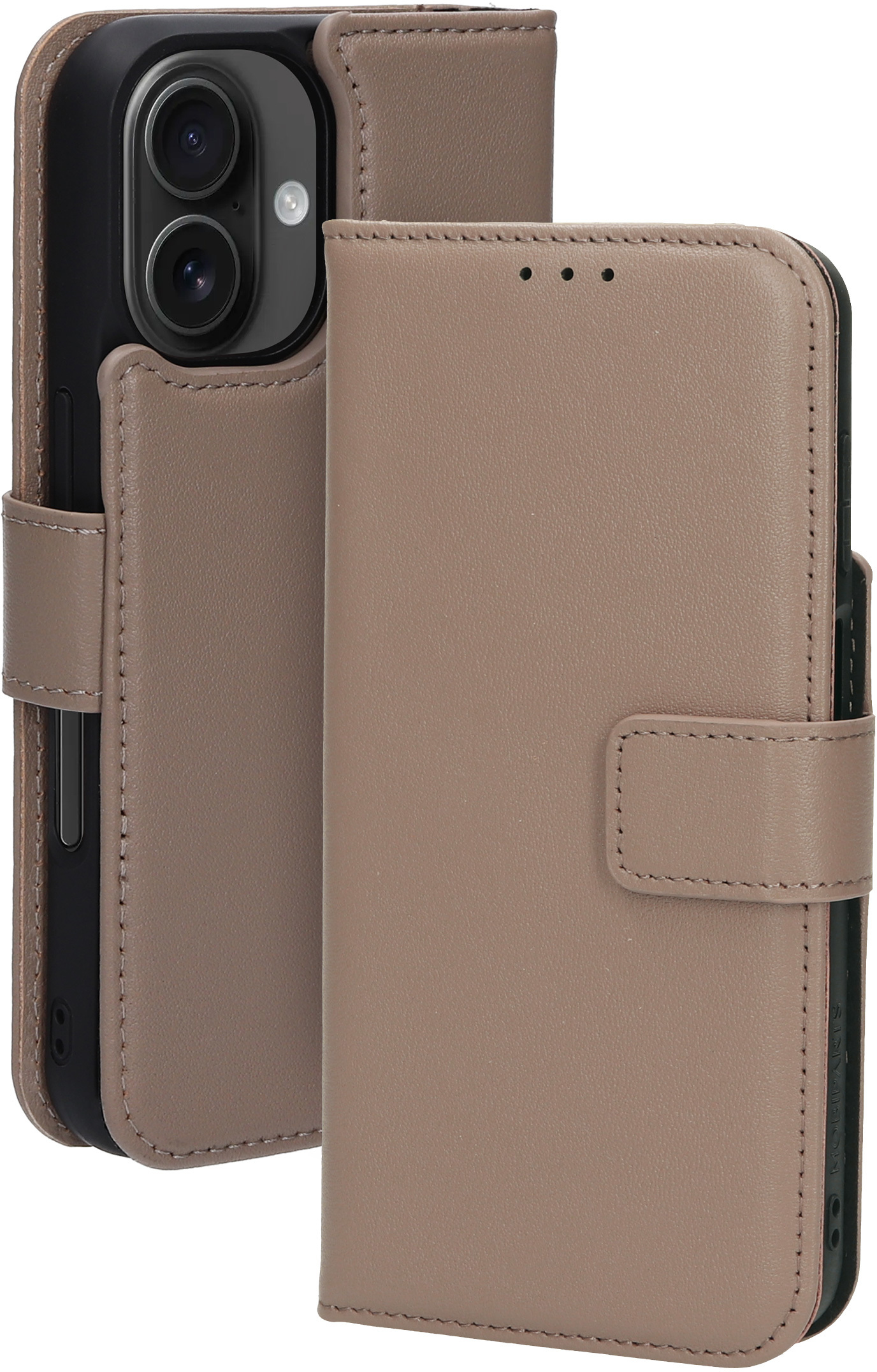 Mobiparts Leather 2 in 1 Wallet Case Apple iPhone 16 Taupe – image 2