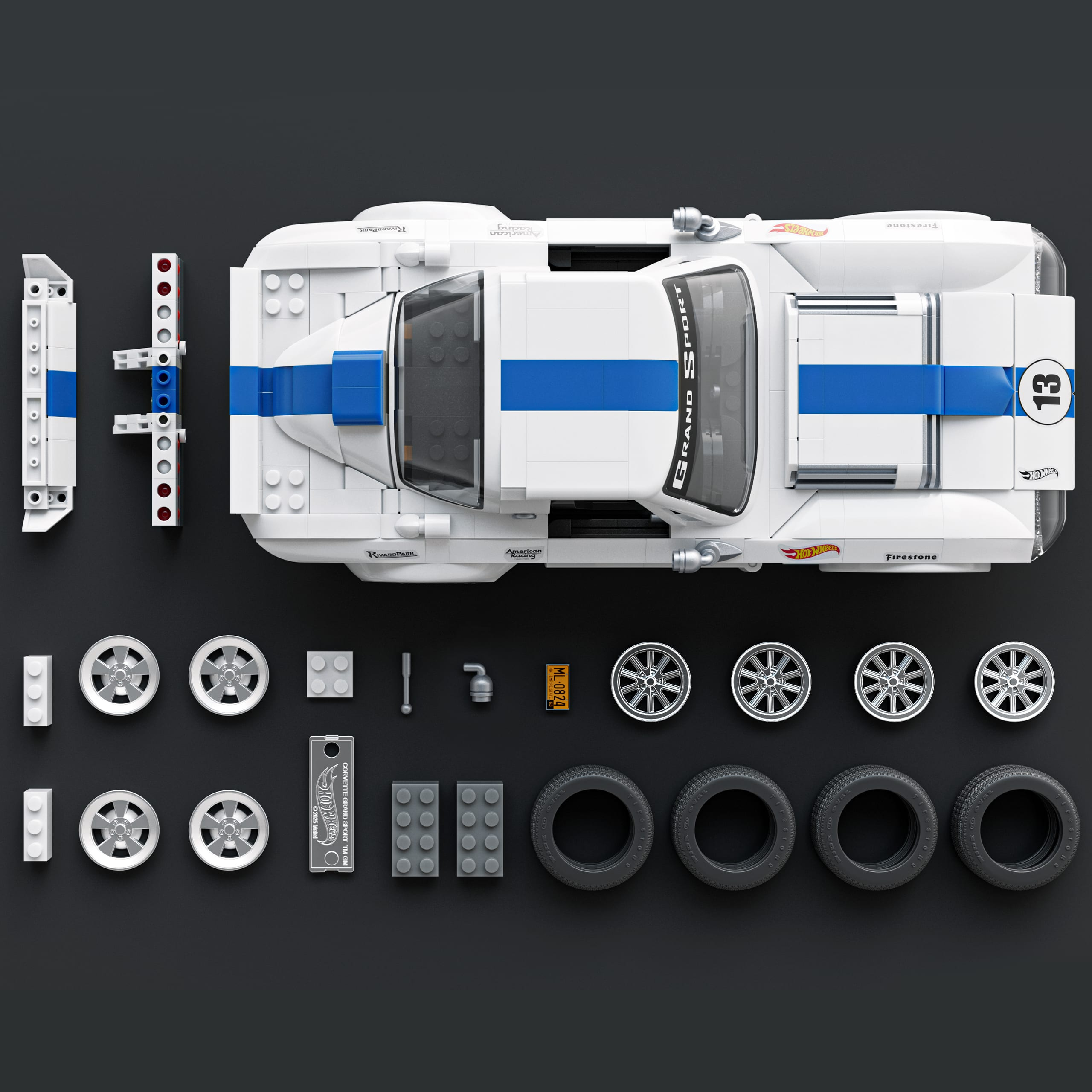Mattel Brick Shop Hot Wheels Corvette Grand Sport