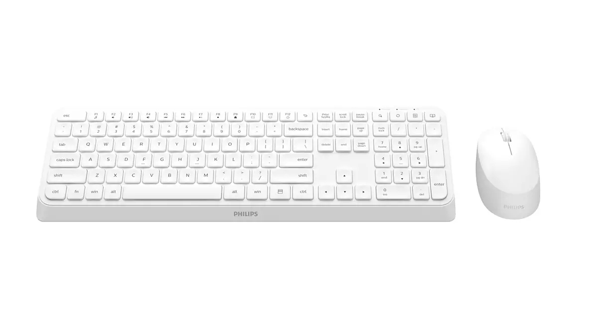 Philips 3000 series SPT6307W/01 keyboard Mouse included Universal RF Wireless QWERTY English White – image 3