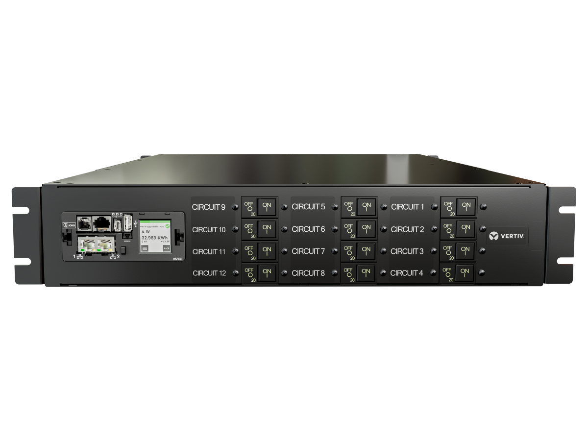 Vertiv MN05MDR1-18I6B3-6PS56B0F10-S power distribution unit (PDU) 24 AC outlet(s) 2U Black – image 1