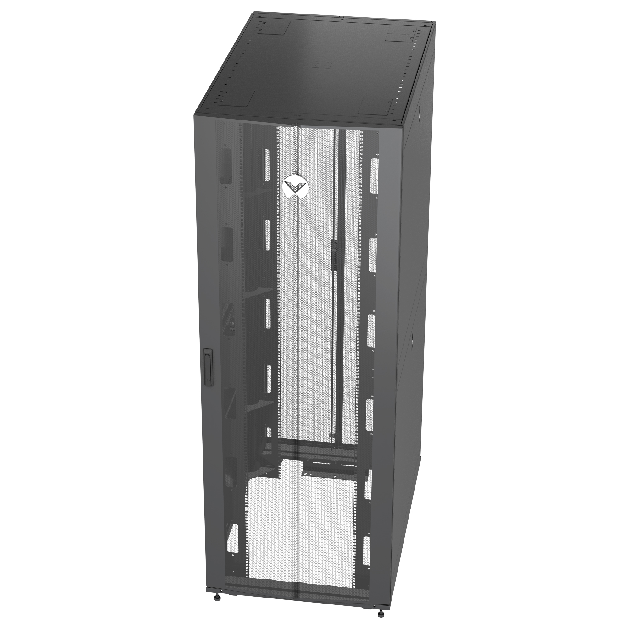 Vertiv VR3357 rack cabinet 48U Freestanding rack Black, Transparent – image 4