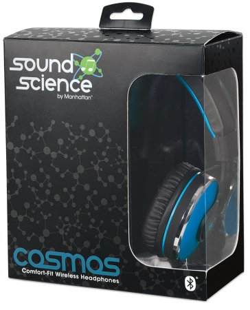 Manhattan Cosmos Headset Wired & Wireless Head-band Calls/Music Bluetooth Black, Blue – image 7