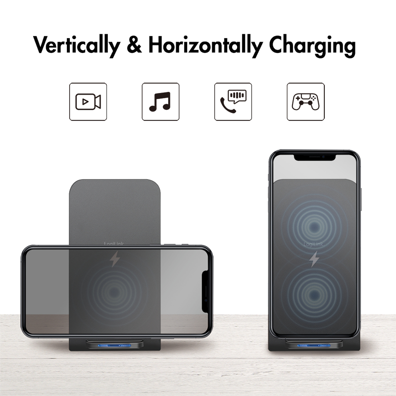 LogiLink PA0315RF mobile device charger Smartphone Black USB Wireless charging Fast charging Indoor – image 6