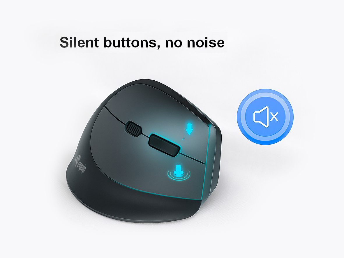Equip Ergonomic Dual Mode Wireless mouse, Rechargeable – image 5