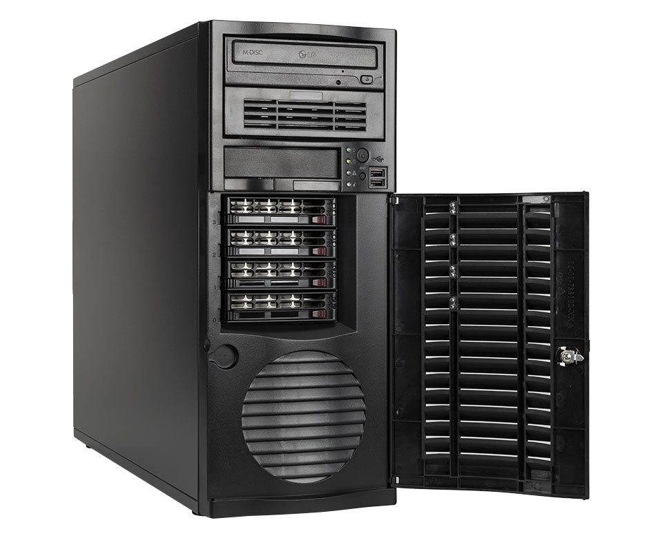 bluechip SERVERline T40317s Tower, Intel® Xeon® Silver 4410Y Prozessor / bis zu 3.90 GHz, 32 GB DDR5, 2 x 960 GB SSD, 2 x RJ45 (10 Gb/s)