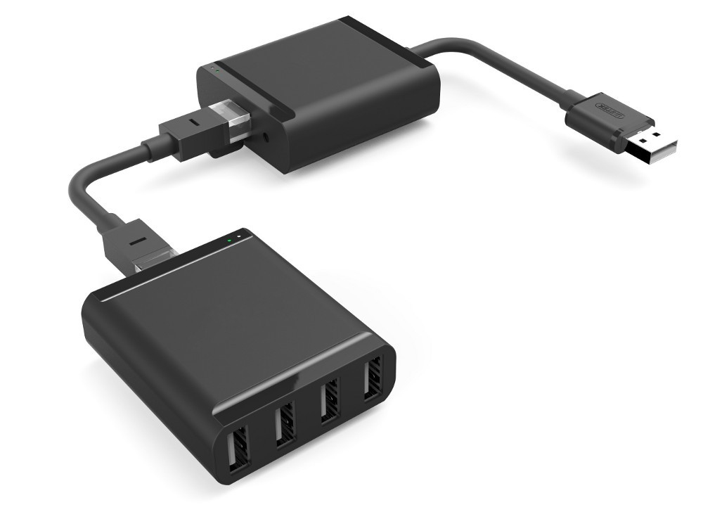 Techly IUSB-EXTEND604 interface hub USB 2.0 480 Mbit/s Black