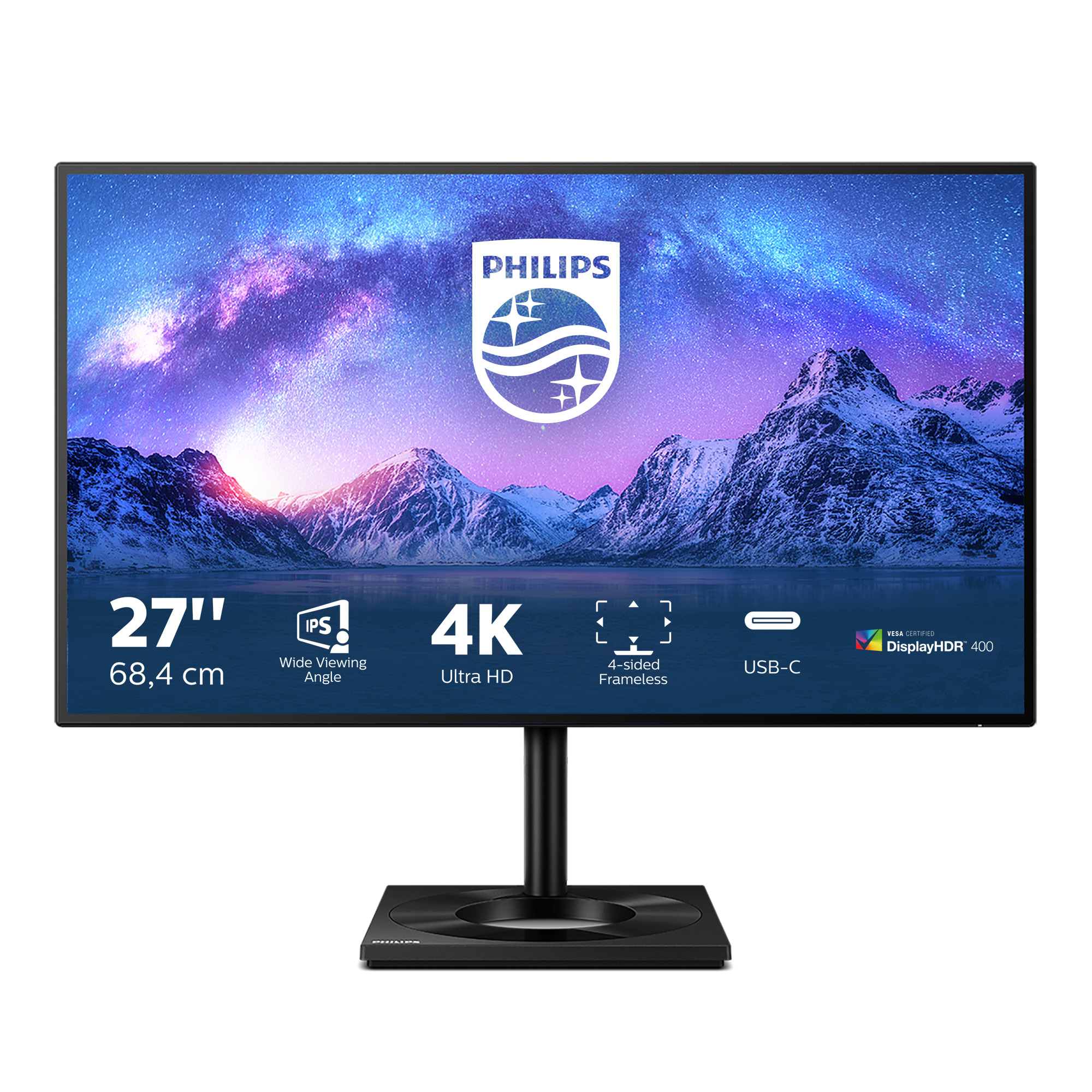 27 IPS 4K GAMING USB-C HDR 400 USB-C POWER DELIVERY 400 CD-M2 CONTRASTO 1300:1 AMD FREESYNC DP 2 - Miniatura 2