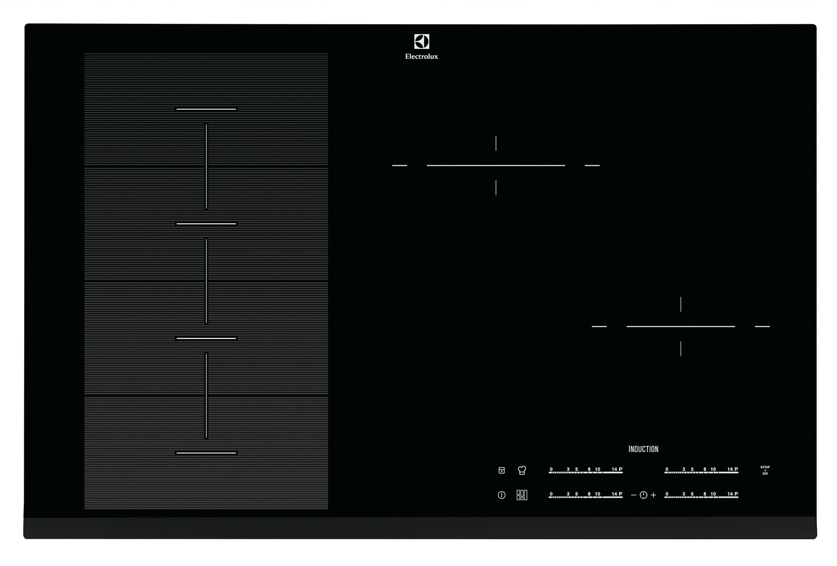 Electrolux EHX8565FOK Black Built-in Zone induction hob 4 zone(s) – image 1