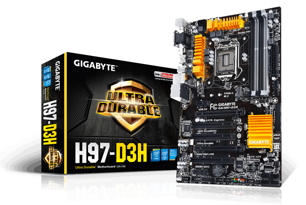 GIGABYTE GA-H97-D3H motherboard Intel® H97 LGA 1150 (Socket H3) ATX – image 1