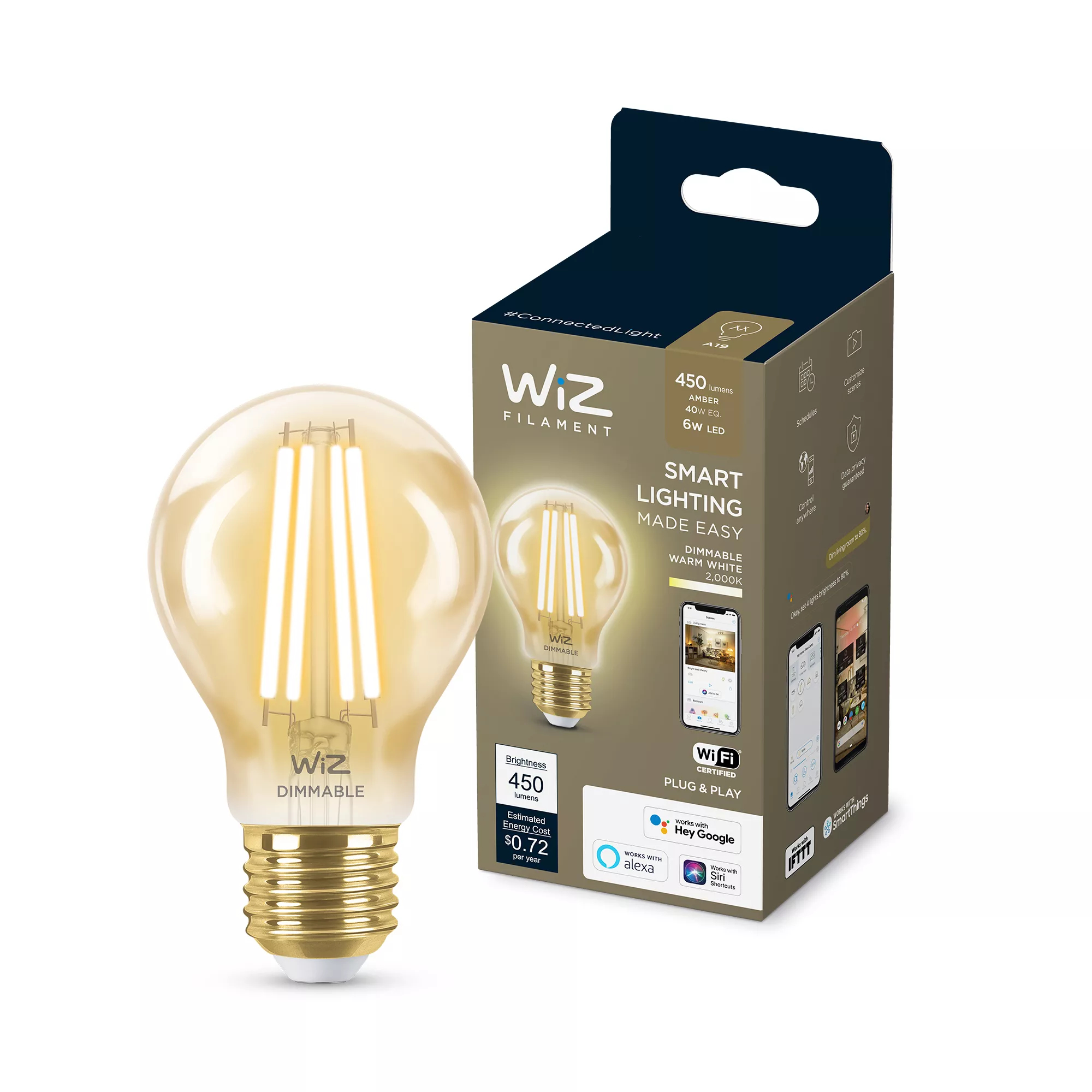WiZ 046677603489 smart lighting Smart bulb Wi-Fi/Bluetooth – image 2