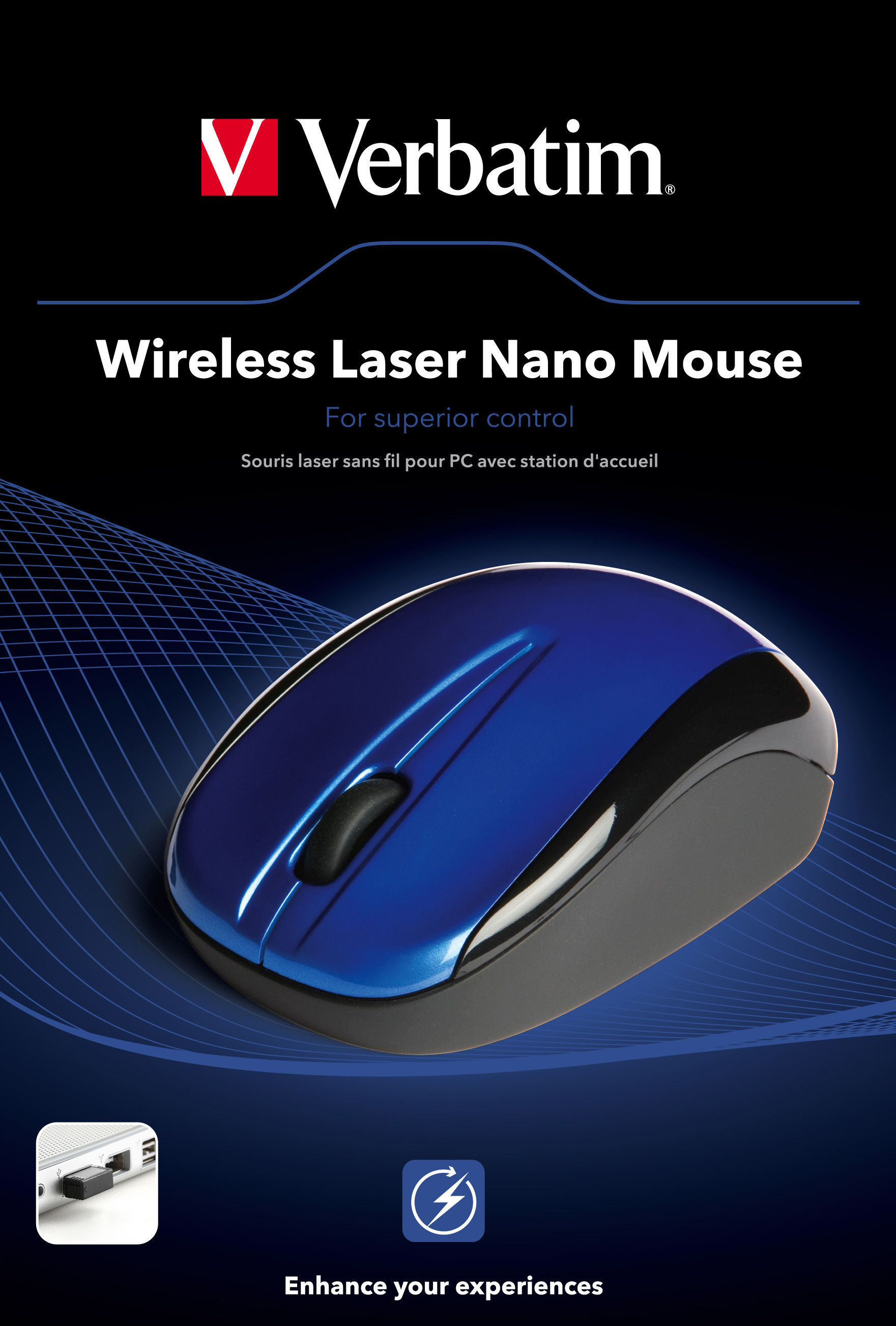 Verbatim Wireless Laser Nano Mouse - Blue – image 1