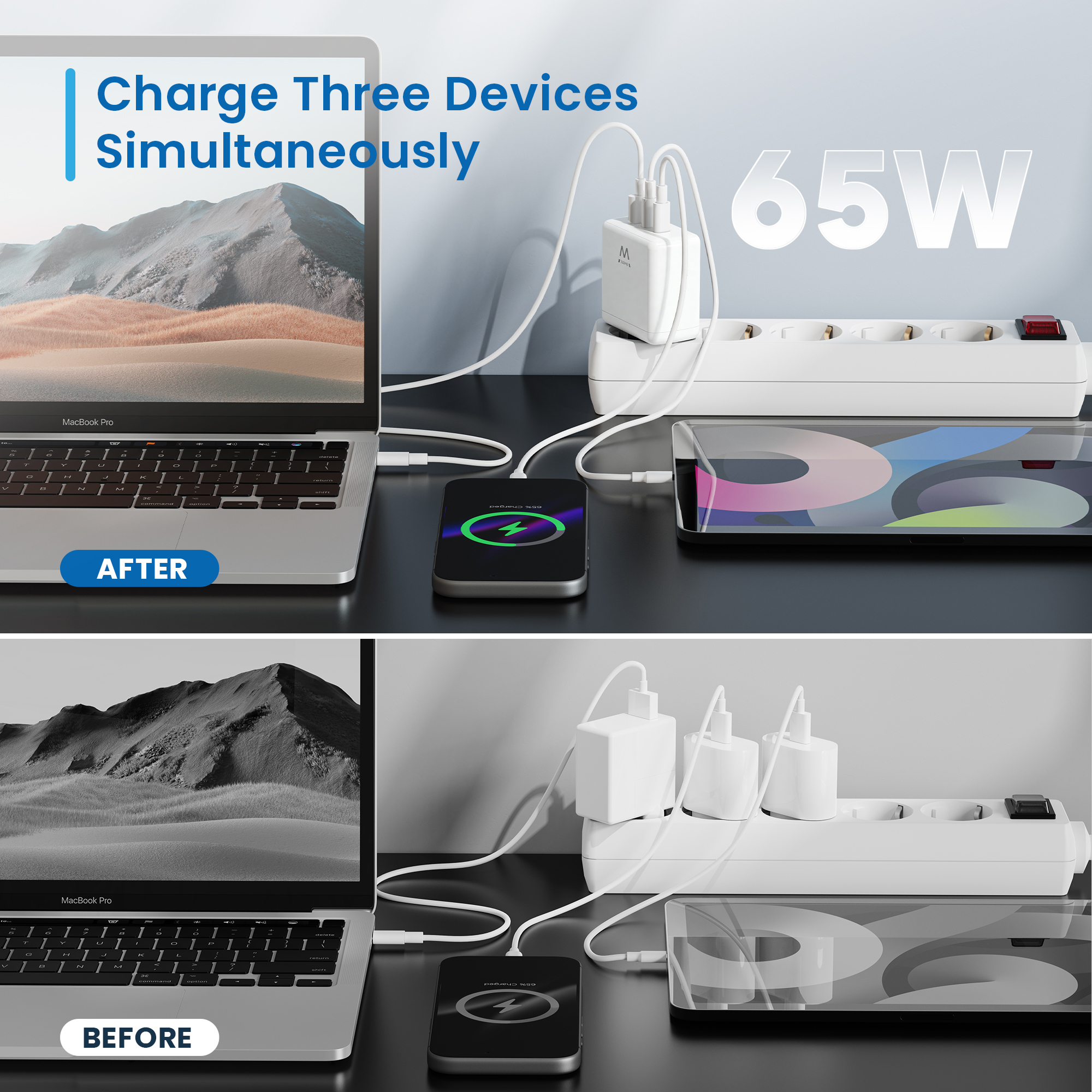 Ewent EW1333 mobile device charger Universal White AC Fast charging Indoor – image 3