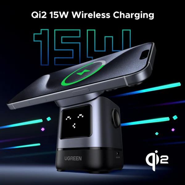 Ugreen 45775 mobile device charger Universal Black, Grey AC Wireless charging Fast charging Indoor – image 7