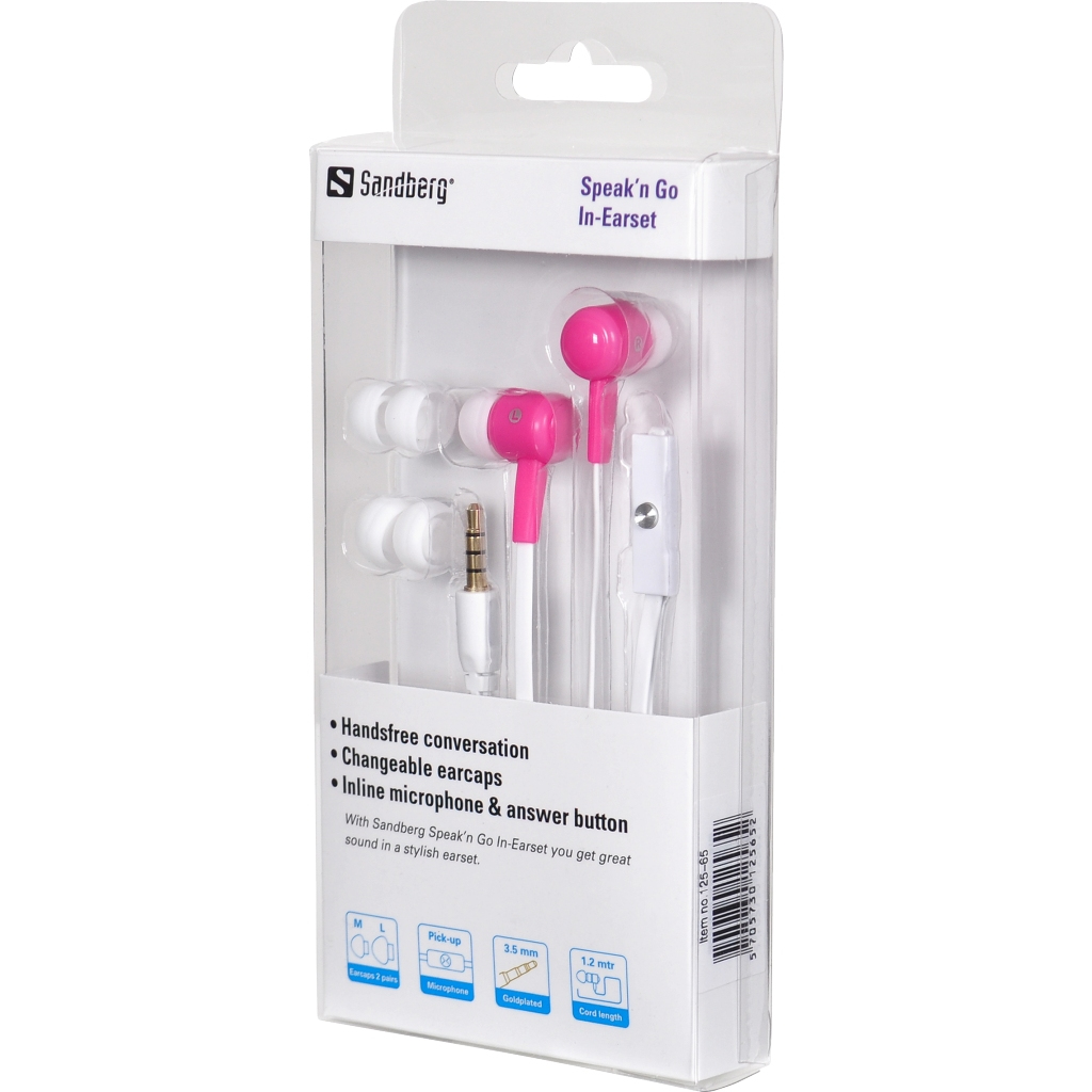Sandberg Speak'n Go In-Earset Pink – image 2
