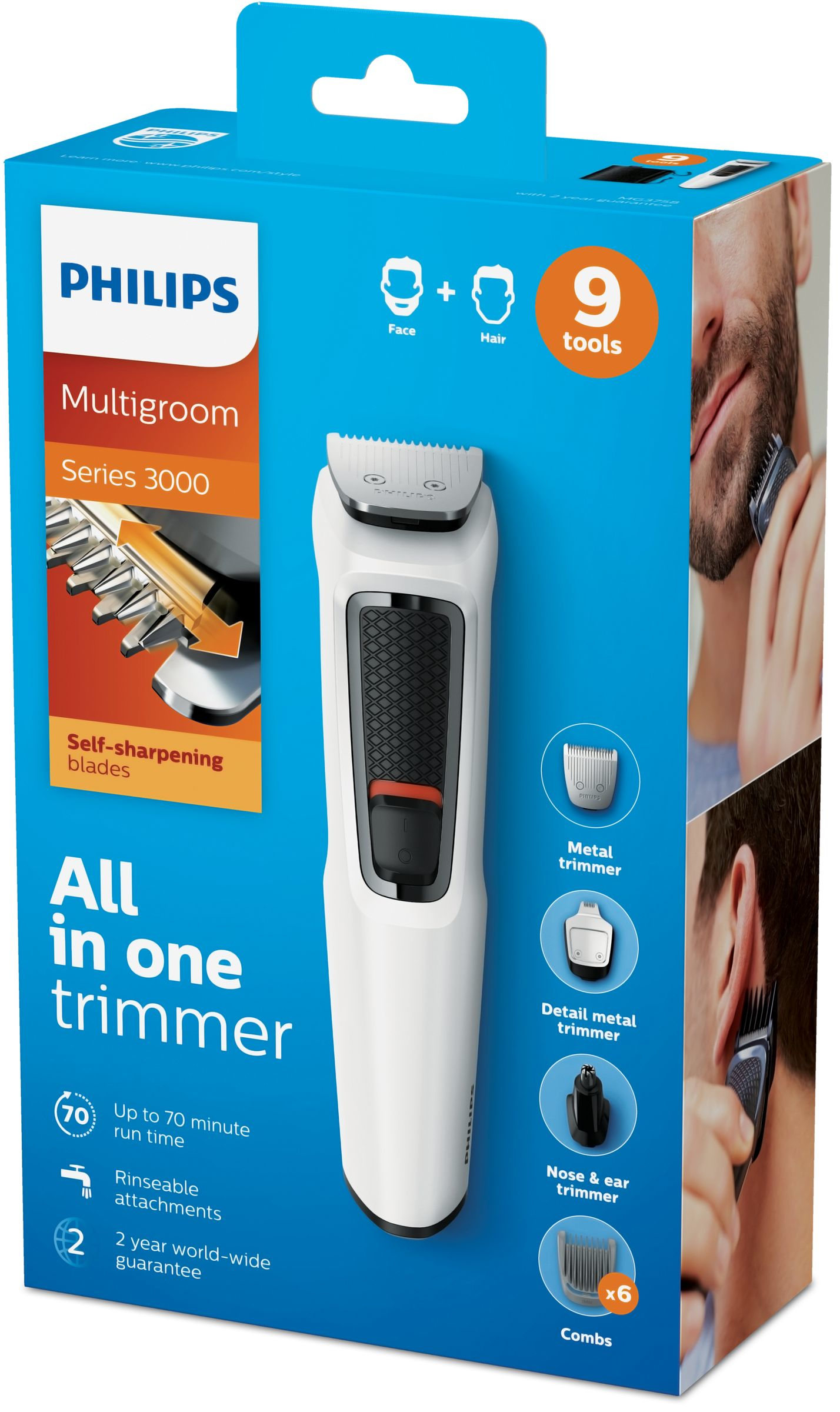 Philips MULTIGROOM Series 3000 9 tools 9-in-1, Face and Hair – image 2