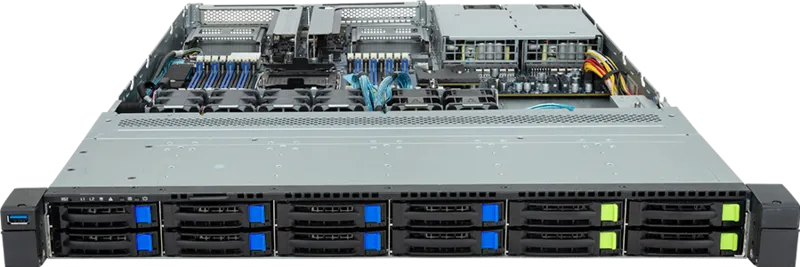 GIGABYTE R163-S32-AAH2 LGA 4677 (Socket E) Rack (1U) Black, Steel – image 2