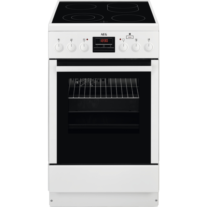 AEG CCB56400BW Freestanding cooker Electric Ceramic hob Black, White