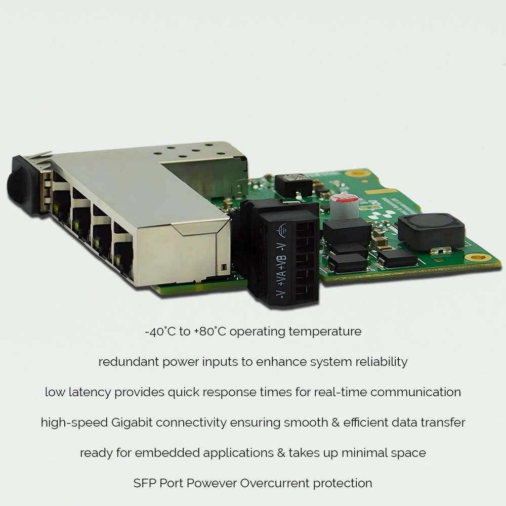 Brainboxes Embedded 1 SFP & 4 Port Gigabit Ethernet Switch – image 4