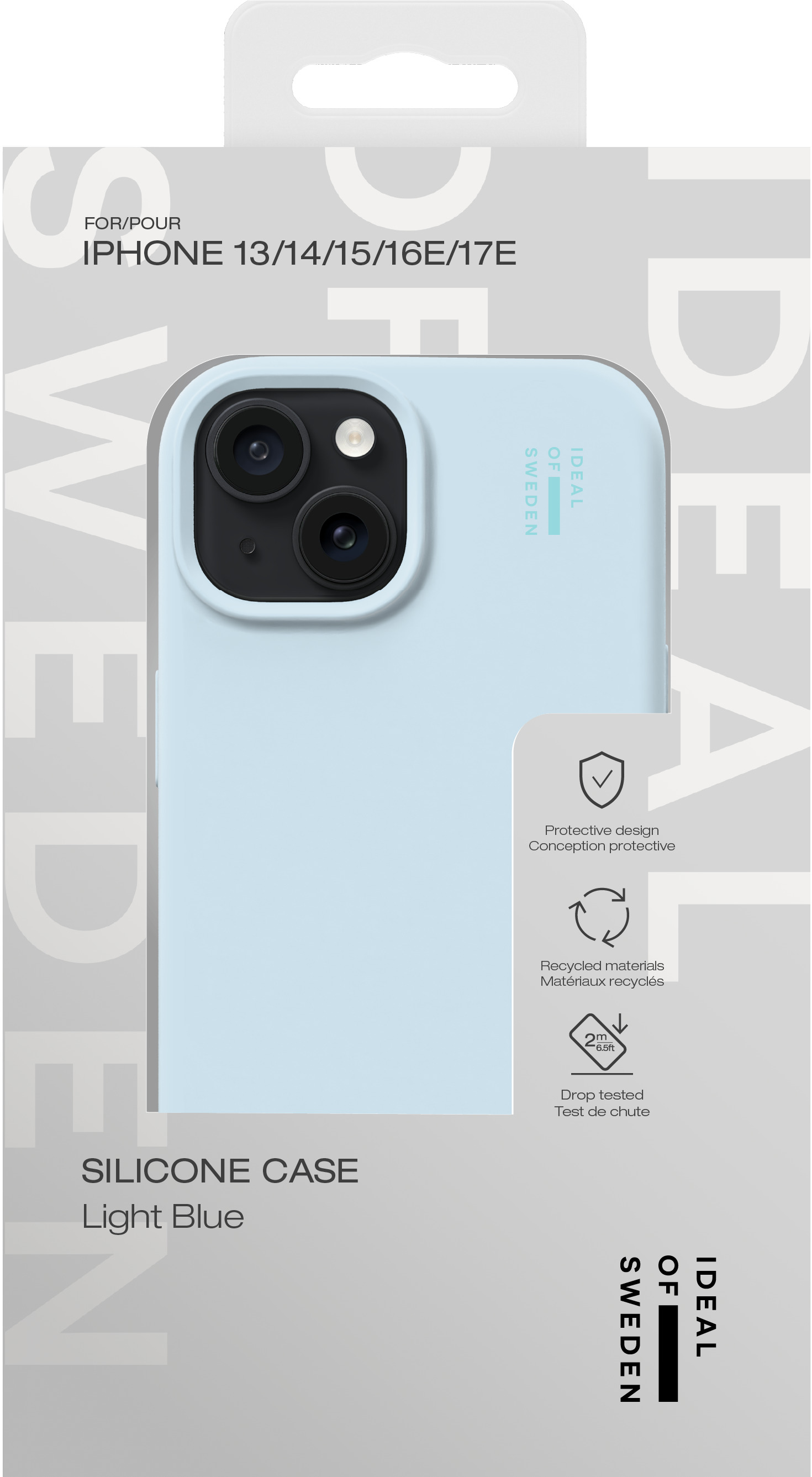 iDeal of Sweden Silicone Case iPhone 13 / 14 / 15 / 16e / 17e Light Blue – image 4