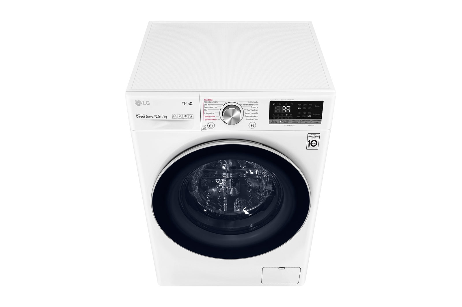 LG V7WD107H2E washer dryer Freestanding Front-load White – image 9