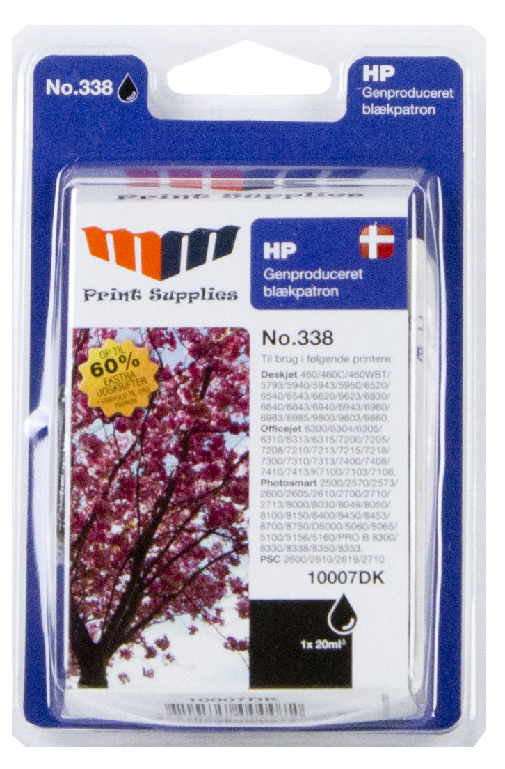 MM Black Inkjet Cartridge - Replaces HP No.338 (C8765EE) - 15% Extra ink compared to OEM