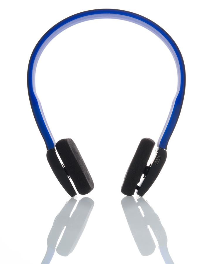 itek ITEH03LBB headphones/headset Wireless Head-band Bluetooth Black, Blue – image 3
