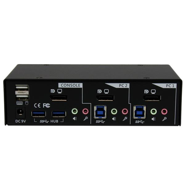 StarTech.com 2 Port SuperSpeed USB 3.0 DisplayPort KVM Switch with Audio and Cables – image 3