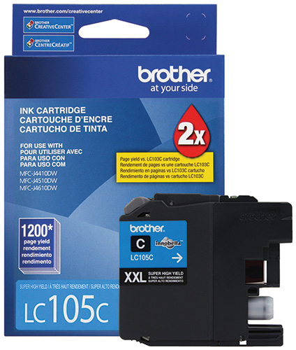 Brother LC105C ink cartridge 1 pc(s) Original High (XL) Yield Cyan