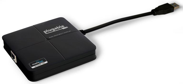 Plugable Technologies USB 3.0 Universal Mini Laptop Docking Station for Windows and Mac (Dual Video HDMI and DVI/VGA, Gigabit Ethernet) – image 2