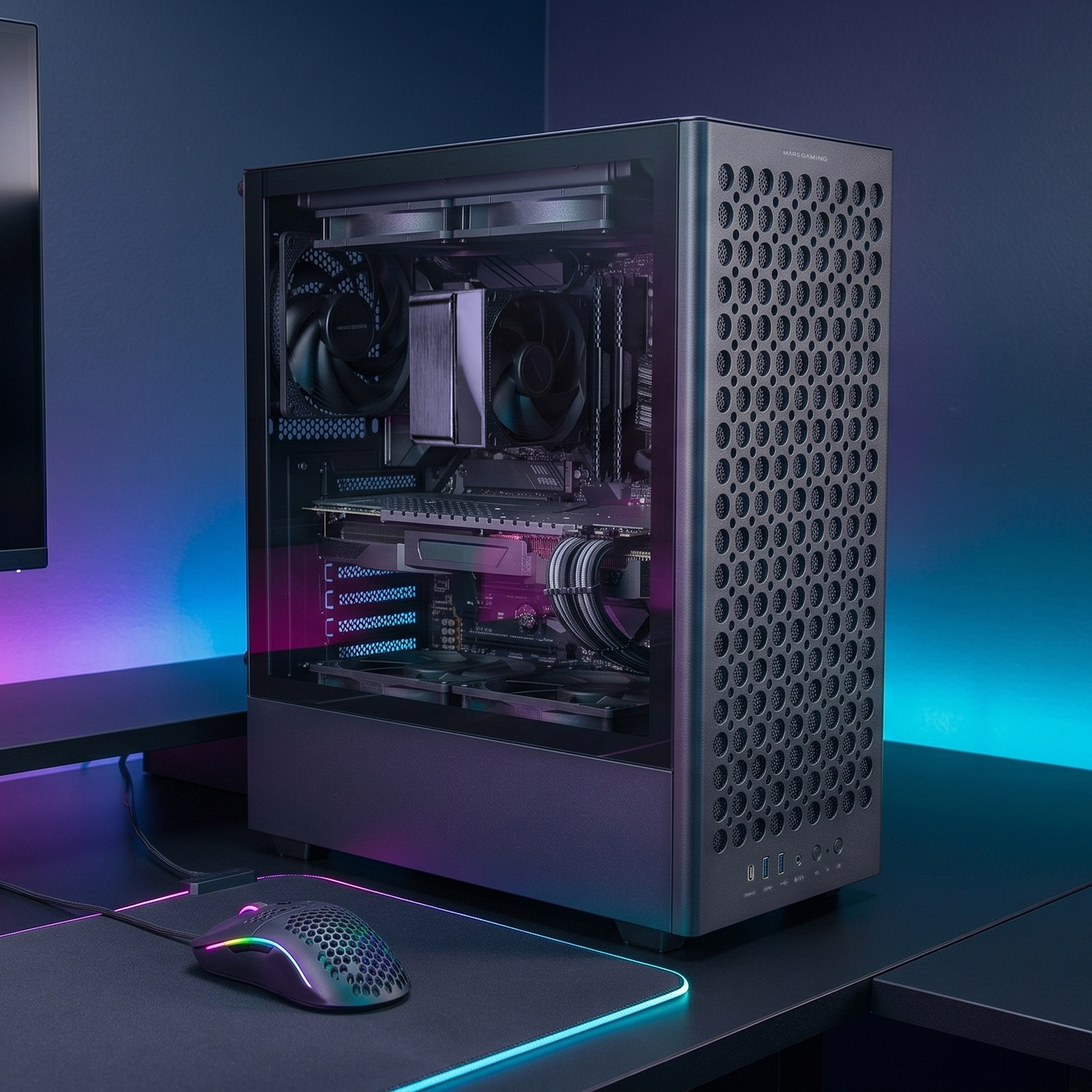 Mars Gaming MCT800 computer case Midi Tower Black image 2