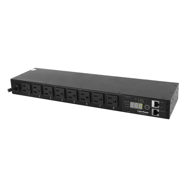 CyberPower PDU15M8FNET power distribution unit (PDU) 8 AC outlet(s) 1U Black – image 1