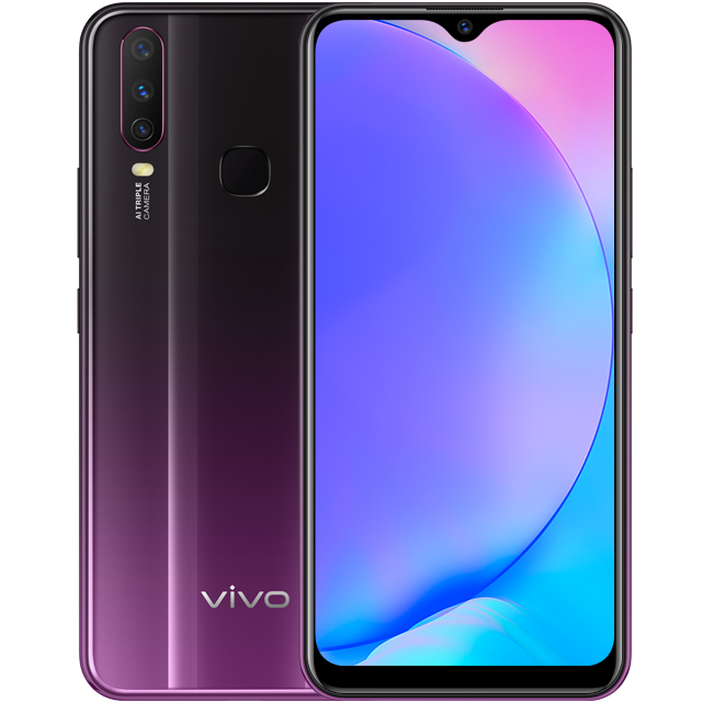 vivo Y17 16.1 cm (6.35") Dual SIM Android 9.0 4G Micro-USB 4 GB 64 GB 5000 mAh Purple