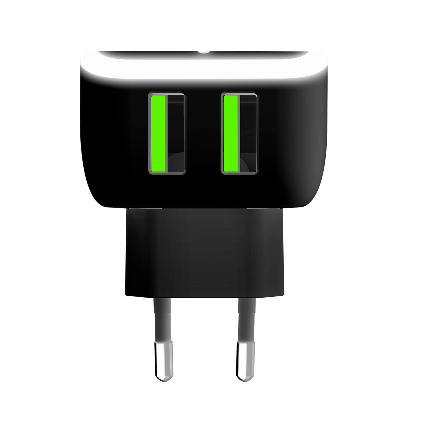 Celly TC2USBLEDBK mobile device charger Universal Black, White AC Indoor – image 2
