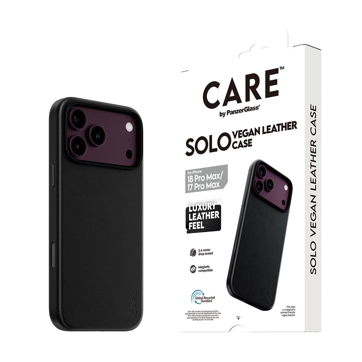 PanzerGlass CARE™ by PanzerGlass® Solo Vegan Leather Case Black w. MagSafe iPhone 18 Pro Max | 17 Pro Max – image 6