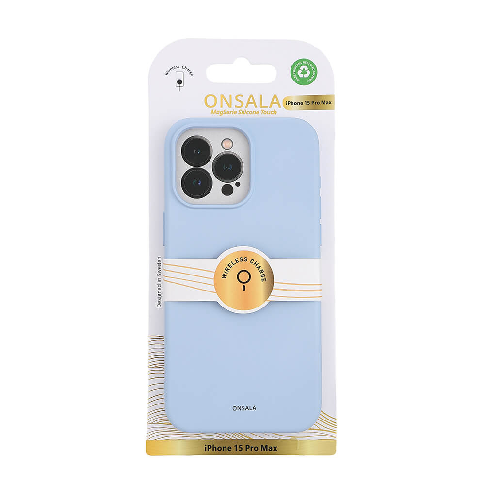 Onsala Phone Case with Silicone Feel MagSeries Light Blue - iPhone 15 Pro Max – image 2