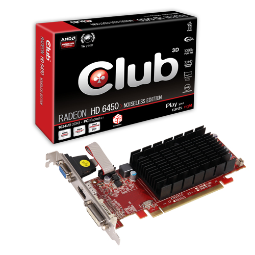 CLUB3D CGAX-64524LI graphics card AMD Radeon HD6450 – image 2