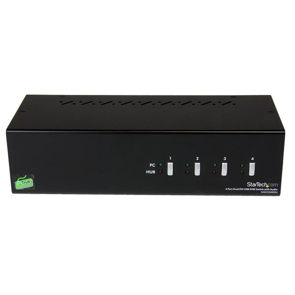StarTech.com 4 Port StarView Dual DVI USB KVM Switch w/ Audio – image 2