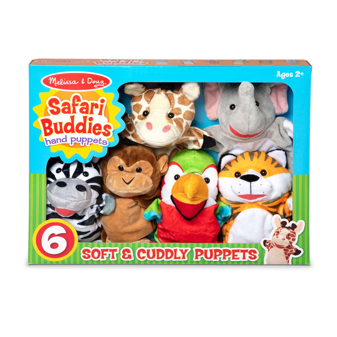 Resim Melissa & Doug Safari Buddies El Kuklası Seti (6 Adet)