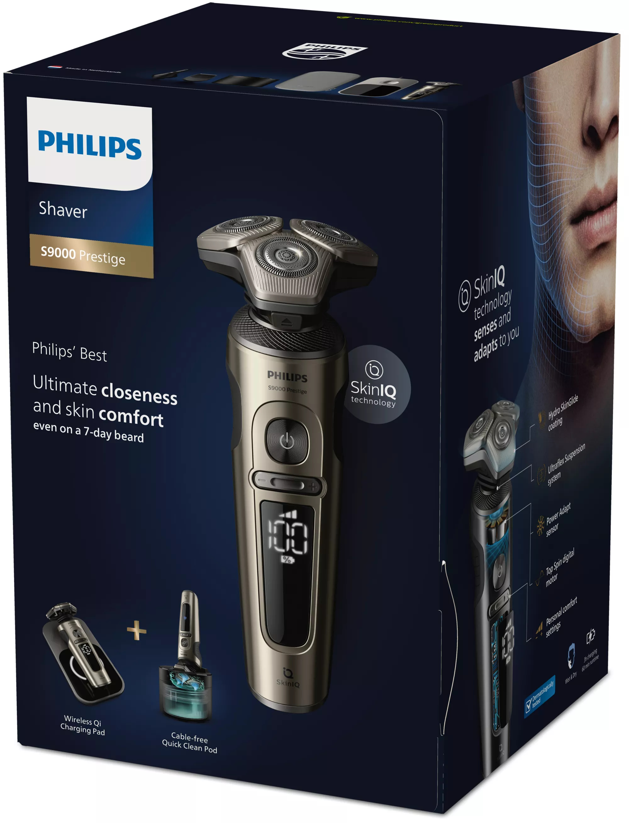 Philips Shaver S9000 Prestige SP9883/36 Wet & Dry Electric shaver with SkinIQ – image 3