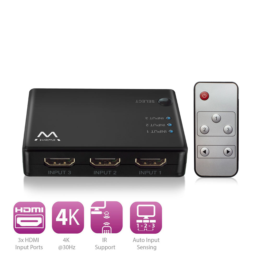 Ewent EW3730 video switch HDMI – image 2
