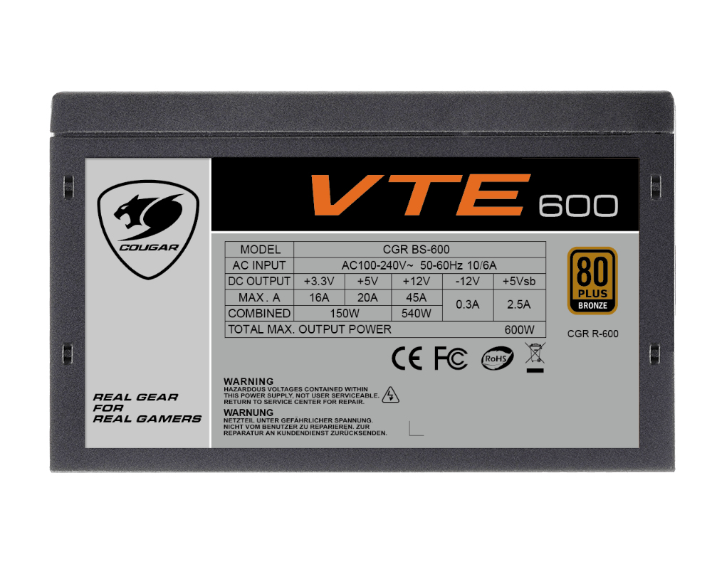 COUGAR VTE600 power supply unit – image 5