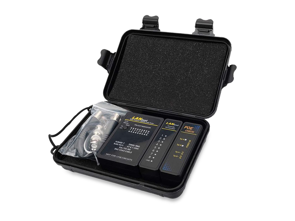 Netzwerkkabeltester, RJ45, BNC, PoE