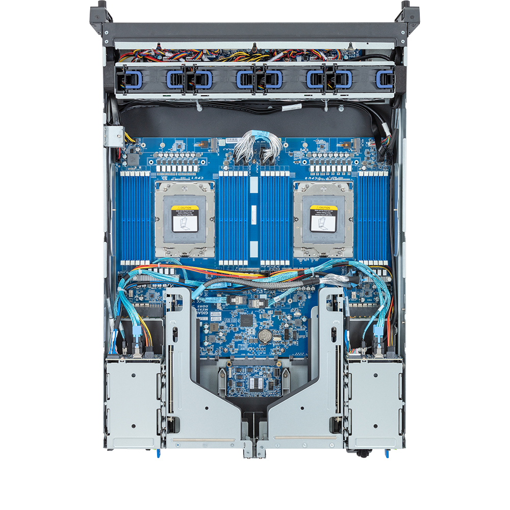 GIGABYTE 6NE283Z90DR000AAD1 server barebone Socket SP5 Rack (2U) Stainless steel – image 4