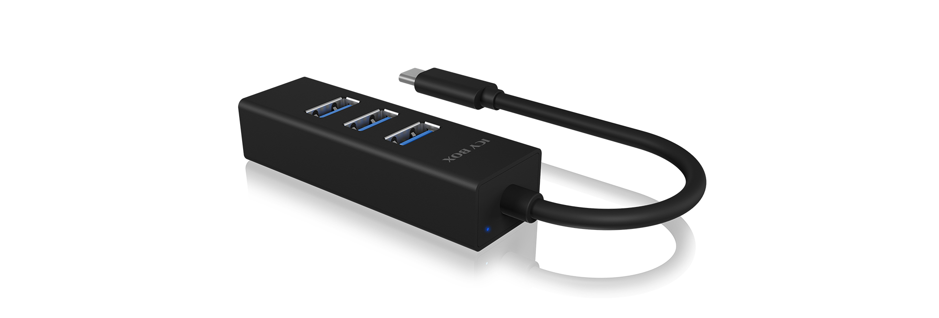 ICY BOX IB-HUB1419-C3 USB 3.2 Gen 1 (3.1 Gen 1) Type-C 5000 Mbit/s Black – image 2